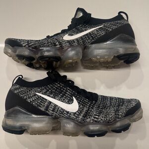 Nike Air Vapormax Flyknit 3 Men's Size 10/Running Shoes Black White AJ6900-002